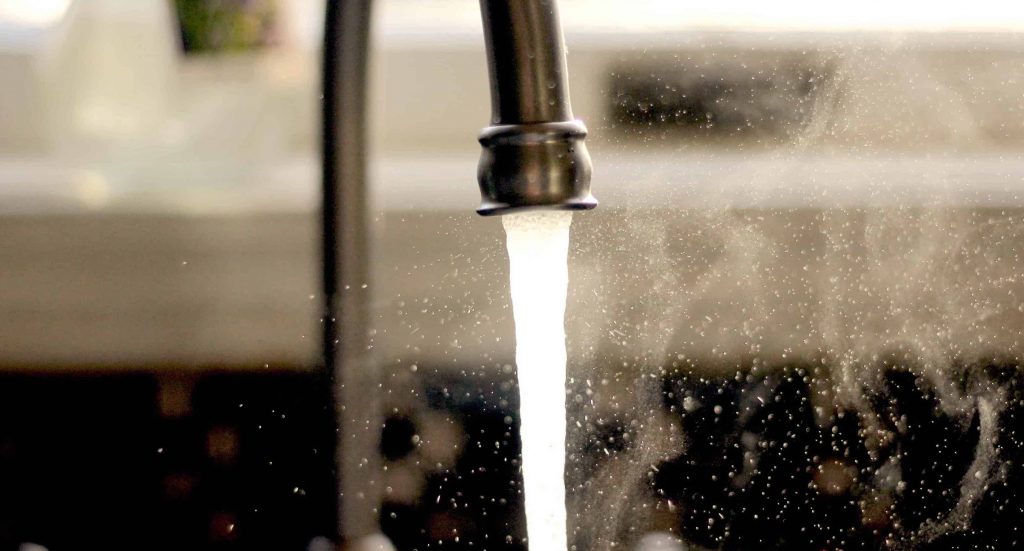 Faucet with water