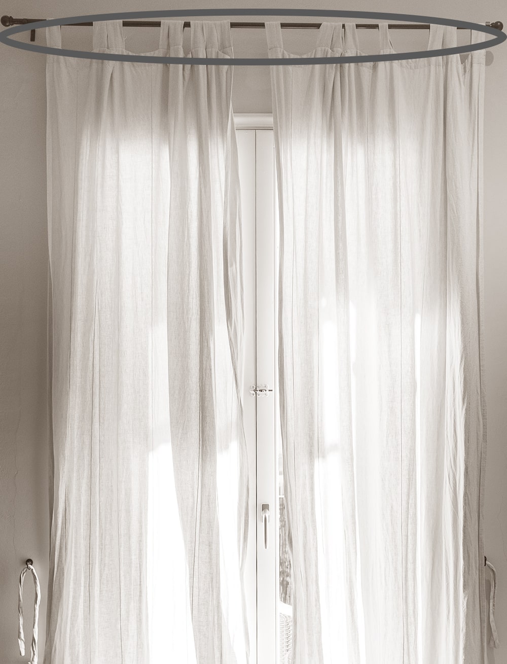 tab top curtain heading