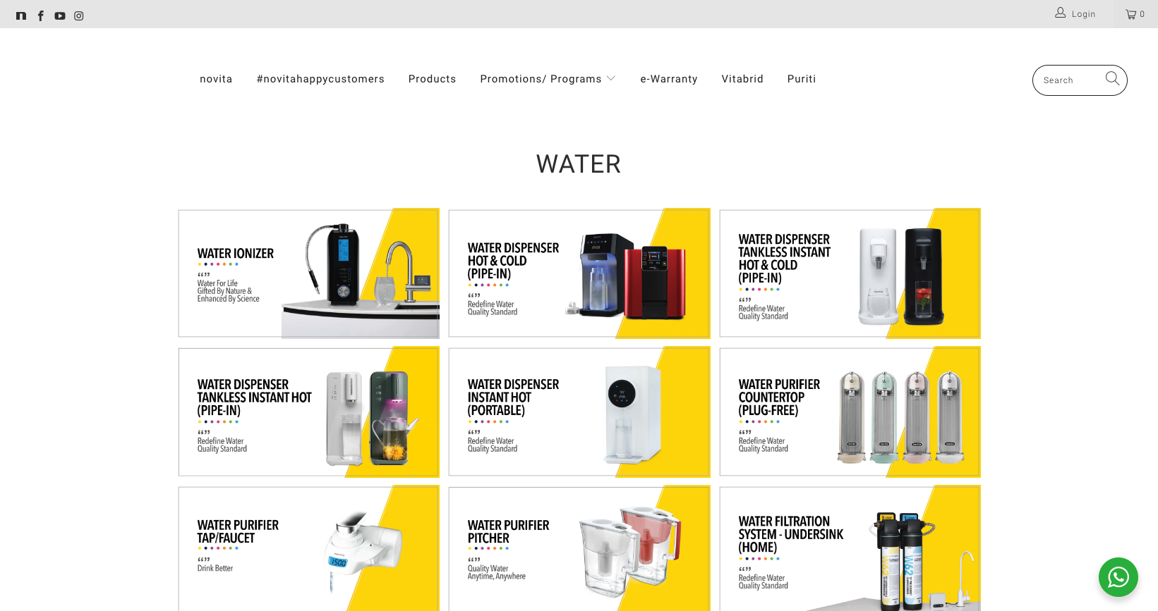 Novita Singapore water dispenser