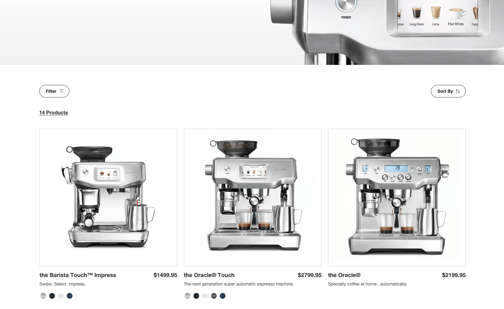 Breville homepage