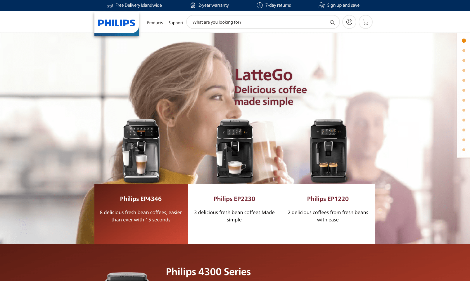 Philips homepage