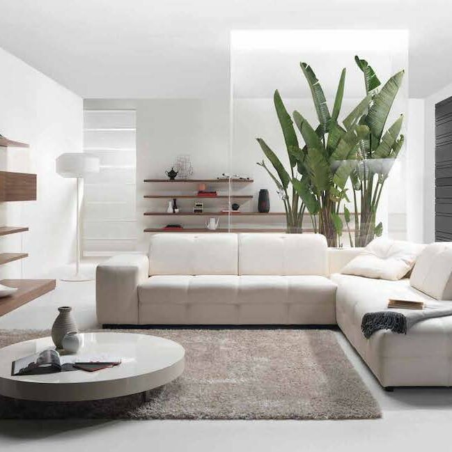 amazing-small-modern-house-decoration-for-livi-interior-design-living-room-with-sectional-sofa-and-open-wall-mounted-shelves-glass-partition-round-white-coffee-table-mini-decor