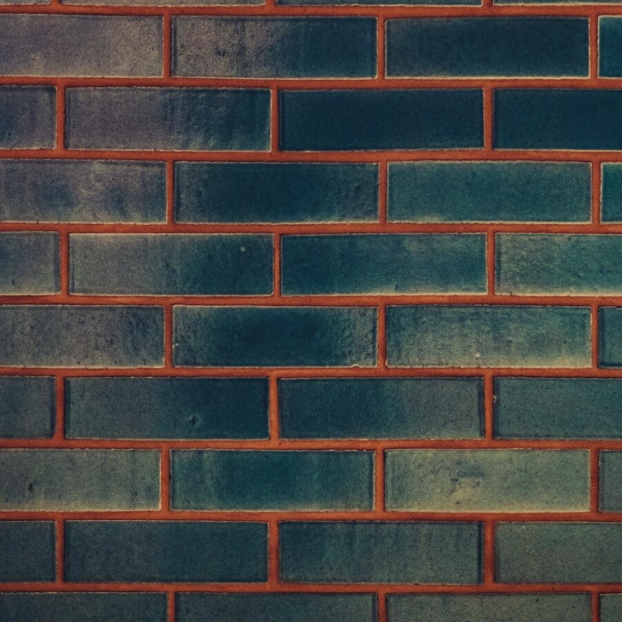 coloured brick on a wall