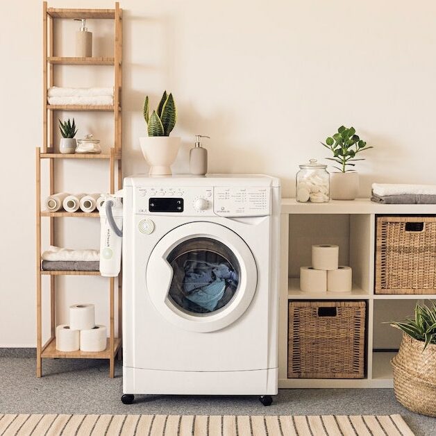 washing machine in a home