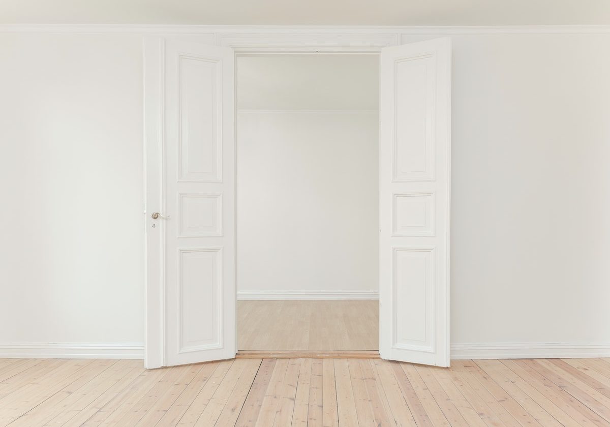 white bedroom door
