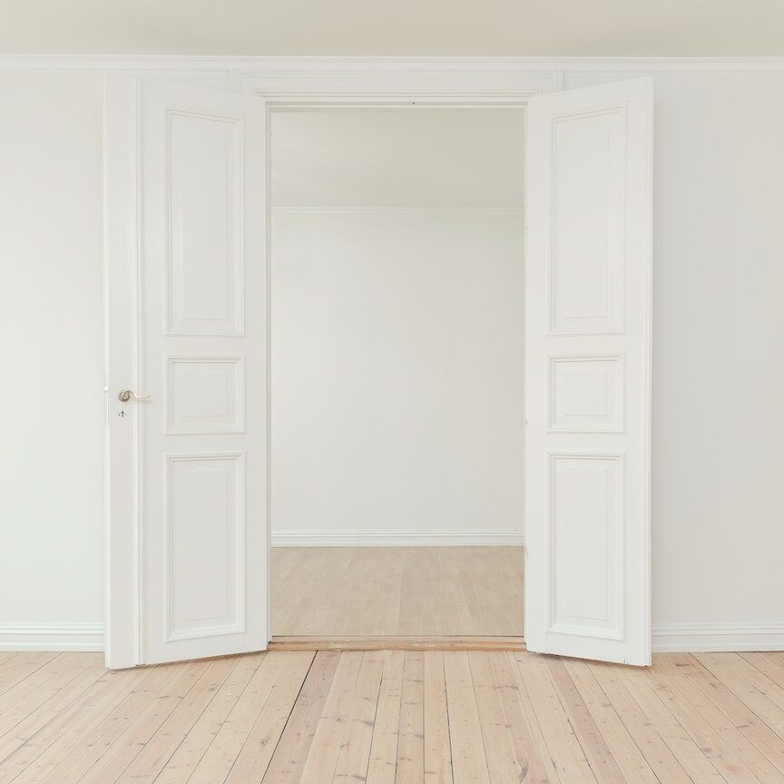 white bedroom door
