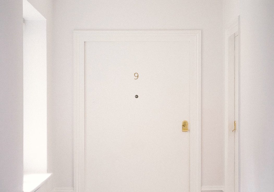 white classic door