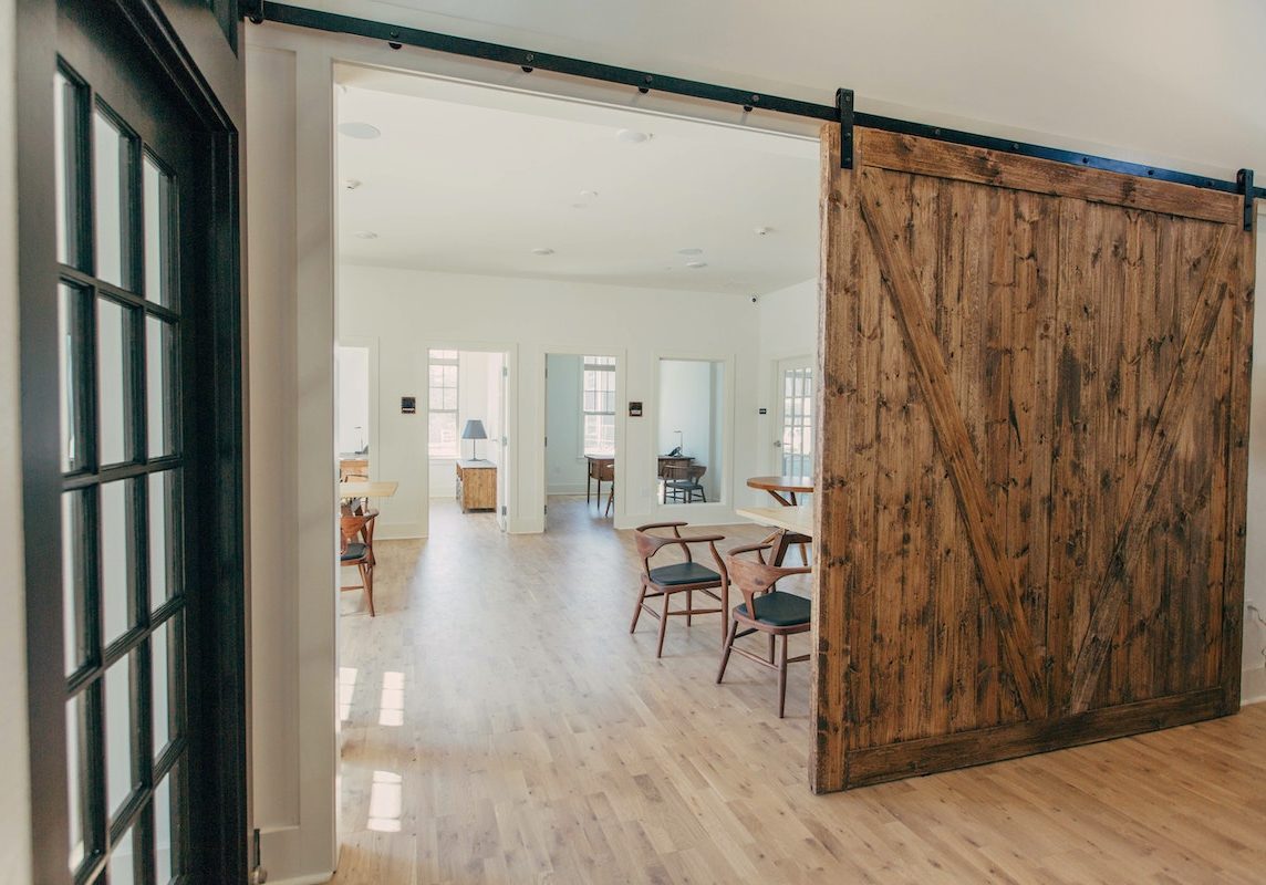 wooden sliding door