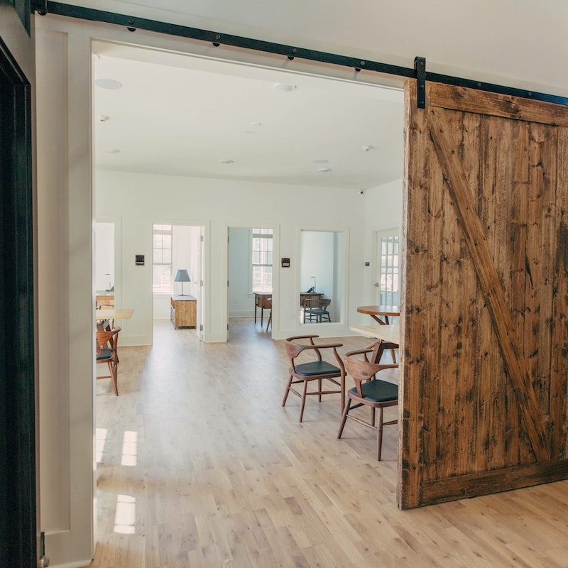 wooden sliding door